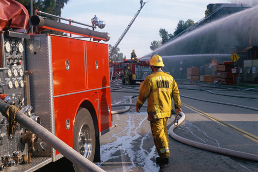 Two-way radio for fire firefighters